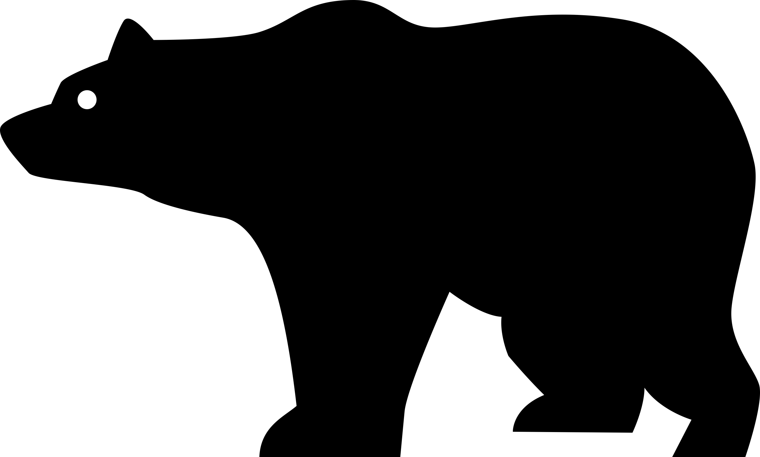 Bear Side View Silhouette Simple Line Art Svg Free Vectors